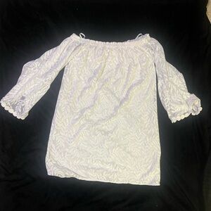 Lilly Pulitzer White One Shoulder Mini Dress